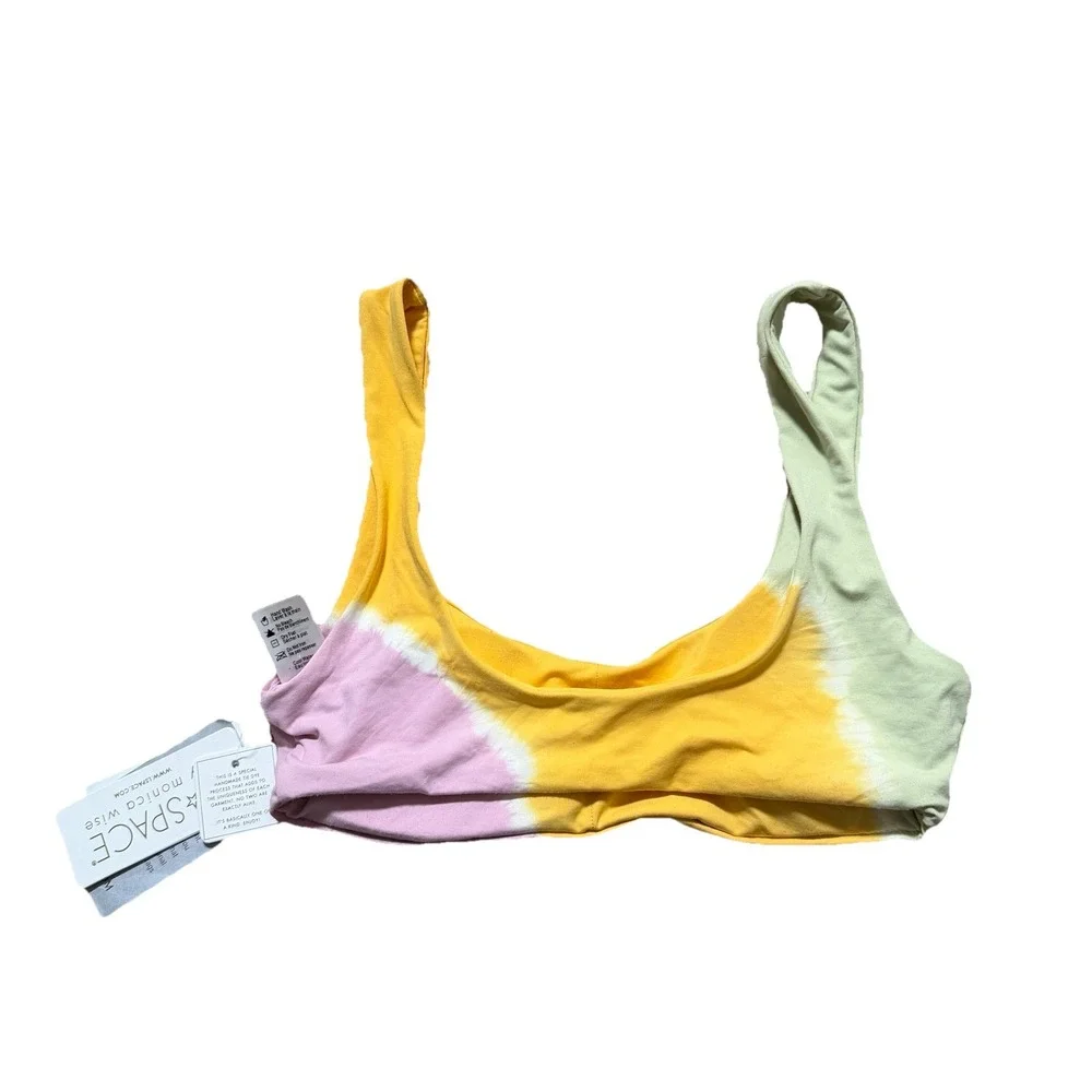 LSpace New Tie-Dye Lizzie Bikini Top Sunburst XS (30-32 A-C) L*Space 284619‎ NWT